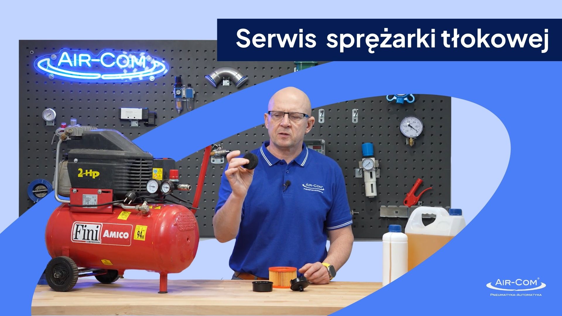 Filtr w sprężarce tłokowej
